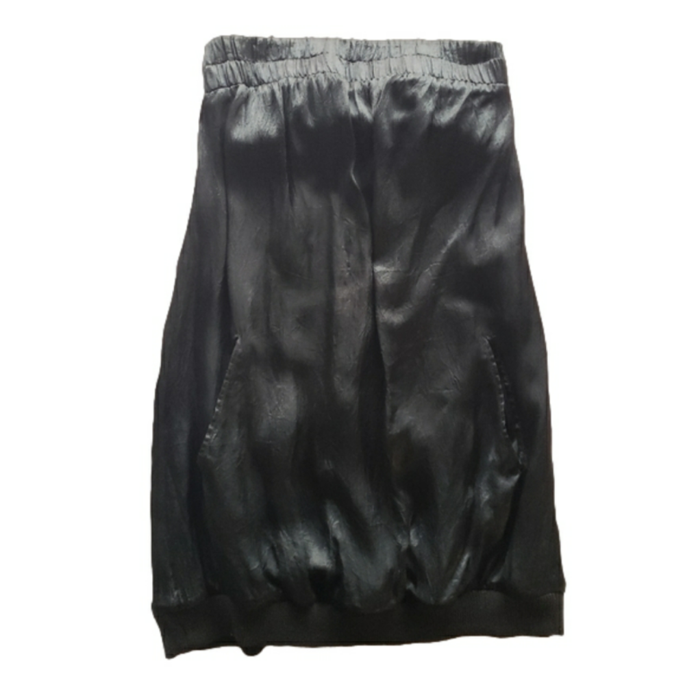 J. Lindeberg formal black silky shiny halter top w pockets